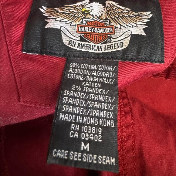 Harley-Davidson Red Button Up Shirt - Picture 5 of 5